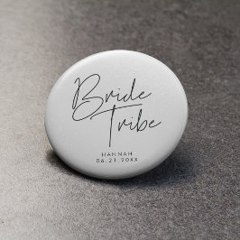 Moderne minimalistische bruidsstam ronde button 3,2 cm