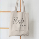Moderne minimalistische bruidsstam tote bag