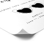 Moderne minimalistische bruidszonnebril voor voetz poster (Hoek)