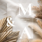 Moderne minimalistische bruiloft acryl uitnodigingen