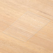 Moderne minimalistische bruiloft acryl uitnodigingen (Laagn)