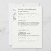 Moderne minimalistische bruiloft alles-in-één foto kaart (Achterkant)