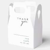 Moderne minimalistische bruiloft bedankdoosjes (Geopend)