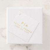 Moderne minimalistische bruiloft bedankjes labels (Met doos)