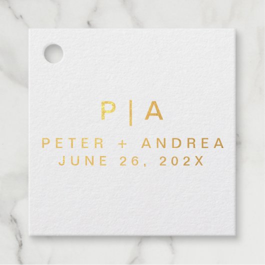 Moderne minimalistische bruiloft bedankjes labels (Voorkant)