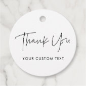 Moderne, minimalistische bruiloft bedankjes labels (Voorkant)