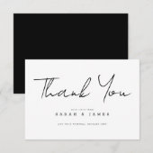 Moderne minimalistische bruiloft bedankt (Voorkant / Achterkant)