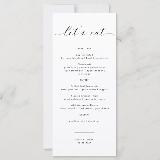 Moderne minimalistische bruiloft Bedankt Opmerking (Achterkant)