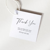 Moderne minimalistische bruiloft Bedankt Square Bedankjes Labels