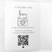 Moderne minimalistische bruiloft Bedankt tafel Num Drieluik Wenskaart (Binnenzijde eerst)