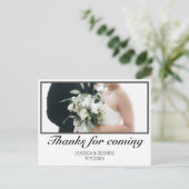 Moderne minimalistische bruiloft Bedankt voor Comi Briefkaart (Staand voorkant)