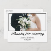 Moderne minimalistische bruiloft Bedankt voor Comi Briefkaart (Voorkant / Achterkant)