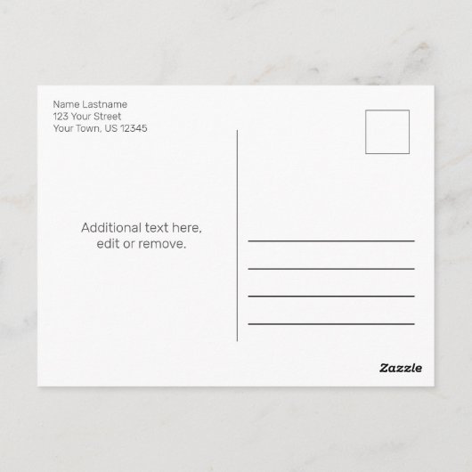 Moderne minimalistische bruiloft Bedankt voor Comi Briefkaart (Achterkant)