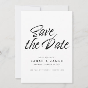 Moderne minimalistische bruiloft bespaart datum save the date