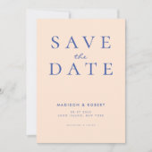 Moderne minimalistische bruiloft bespaart datum save the date (Voorkant)