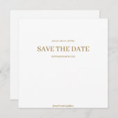Moderne minimalistische bruiloft bespaart de datum save the date (Voorkant / Achterkant)