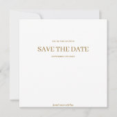 Moderne minimalistische bruiloft bespaart de datum save the date (Voorkant)
