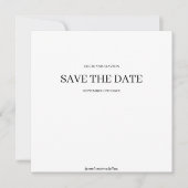 Moderne minimalistische bruiloft bespaart de datum save the date (Voorkant)