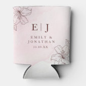 Moderne minimalistische bruiloft blikjeskoeler (Voorkant)