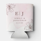 Moderne minimalistische bruiloft blikjeskoeler (Achterkant)