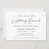 Moderne minimalistische bruiloft brunch kaart (Voorkant)