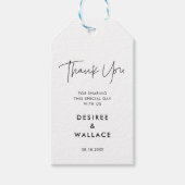 Moderne, minimalistische bruiloft cadeaubonnen lab cadeaulabel (Voorkant)