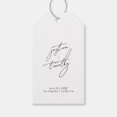 Moderne minimalistische bruiloft cadeaulabel (Voorkant)