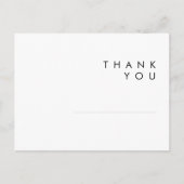 Moderne minimalistische bruiloft Dank u Briefkaart (Voorkant)