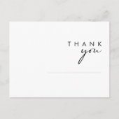 Moderne minimalistische bruiloft Dank u Briefkaart (Voorkant)