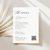 Moderne minimalistische bruiloft - details informatiekaartje