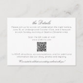 Moderne minimalistische bruiloft - details informatiekaartje (Voorkant)