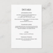 Moderne minimalistische bruiloft - details informatiekaartje (Voorkant)