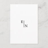 Moderne minimalistische bruiloft - details informatiekaartje (Achterkant)