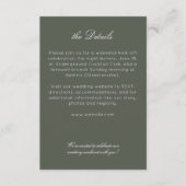 Moderne minimalistische bruiloft - details informatiekaartje (Voorkant)
