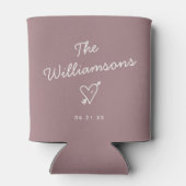 Moderne minimalistische bruiloft eenvoudige achter blikjeskoeler (Achterkant)