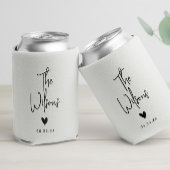 Moderne minimalistische bruiloft elegante achterna blikjeskoeler