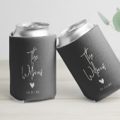 Moderne minimalistische bruiloft elegante achterna blikjeskoeler