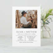 Moderne minimalistische bruiloft | Elegante eenvou Kaart (Staand voorkant)