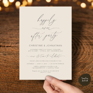 Moderne minimalistische bruiloft Elopement Party D Kaart
