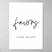 Moderne minimalistische bruiloft Favors teken Poster (Voorkant)