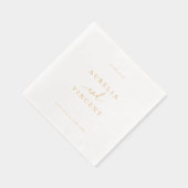 Moderne minimalistische bruiloft folie servetten (Rechts)