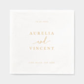 Moderne minimalistische bruiloft folie servetten (Voorkant)