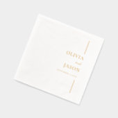 Moderne minimalistische bruiloft folie servetten (Links)