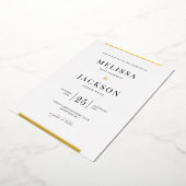 Moderne Minimalistische Bruiloft Folie Uitnodiging (Gedraaid)