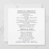 Moderne minimalistische bruiloft foto (Achterkant)