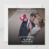 Moderne minimalistische bruiloft foto (Voorkant)