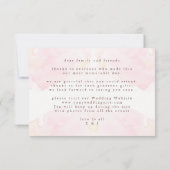 Moderne minimalistische bruiloft foto bedankkaart (Achterkant)