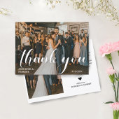 Moderne, minimalistische bruiloft Foto bedankt