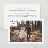 Moderne, minimalistische bruiloft Foto bedankt (Voorkant / Achterkant)