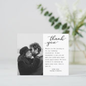 Moderne, minimalistische bruiloft foto bedankt (Staand voorkant)